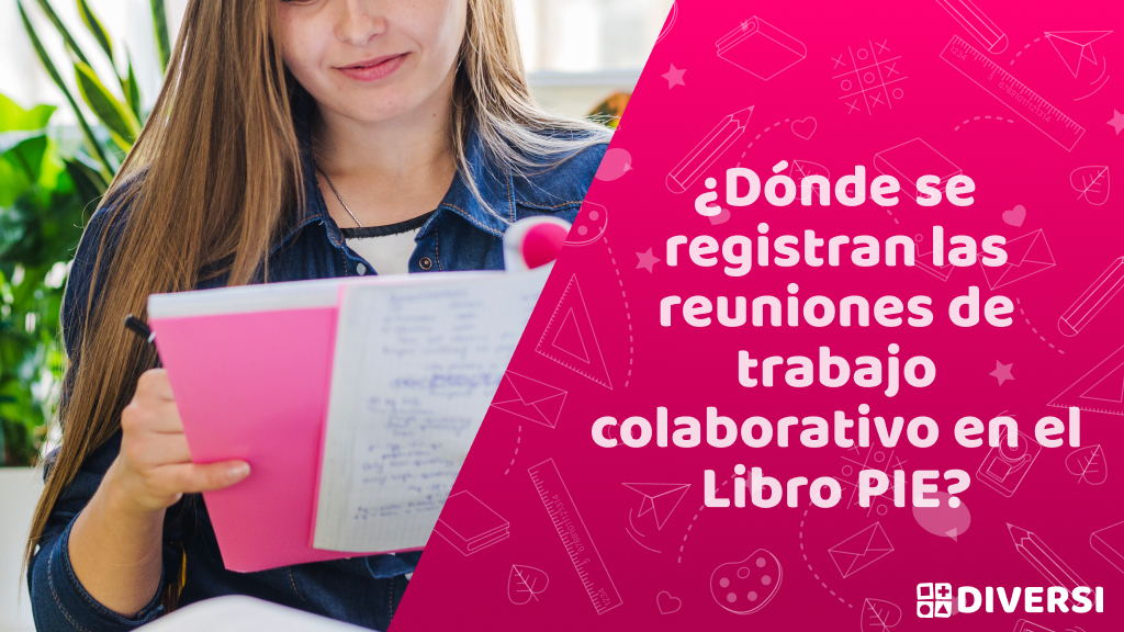 ¿Dónde registrar las reuniones de trabajo colaborativo entre docentes de aula y profesionales PIE en el Libro de Registro PIE?